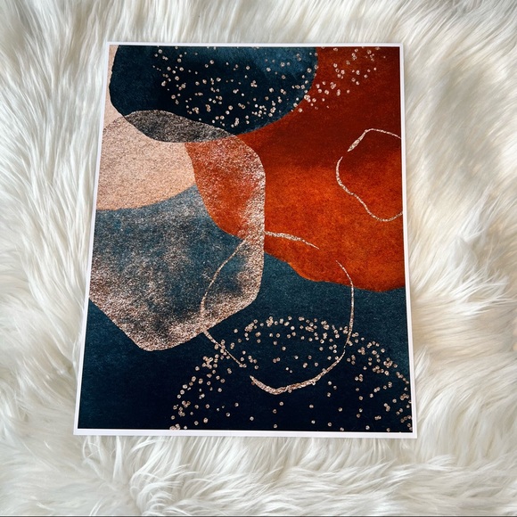 Modern Abstract Shape Wall Art Poster Print UNFRAMED. - Picture 8 of 14